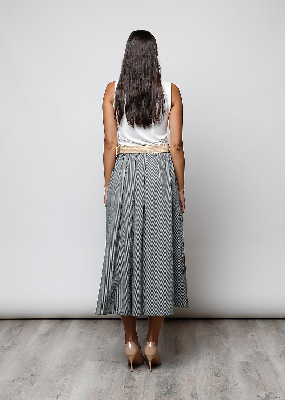 Gonna con cintura in 100% cotone - 702221