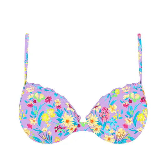 Push up bikini top - FLOWER