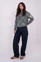 Felpa casual da donna con stampe - 222377