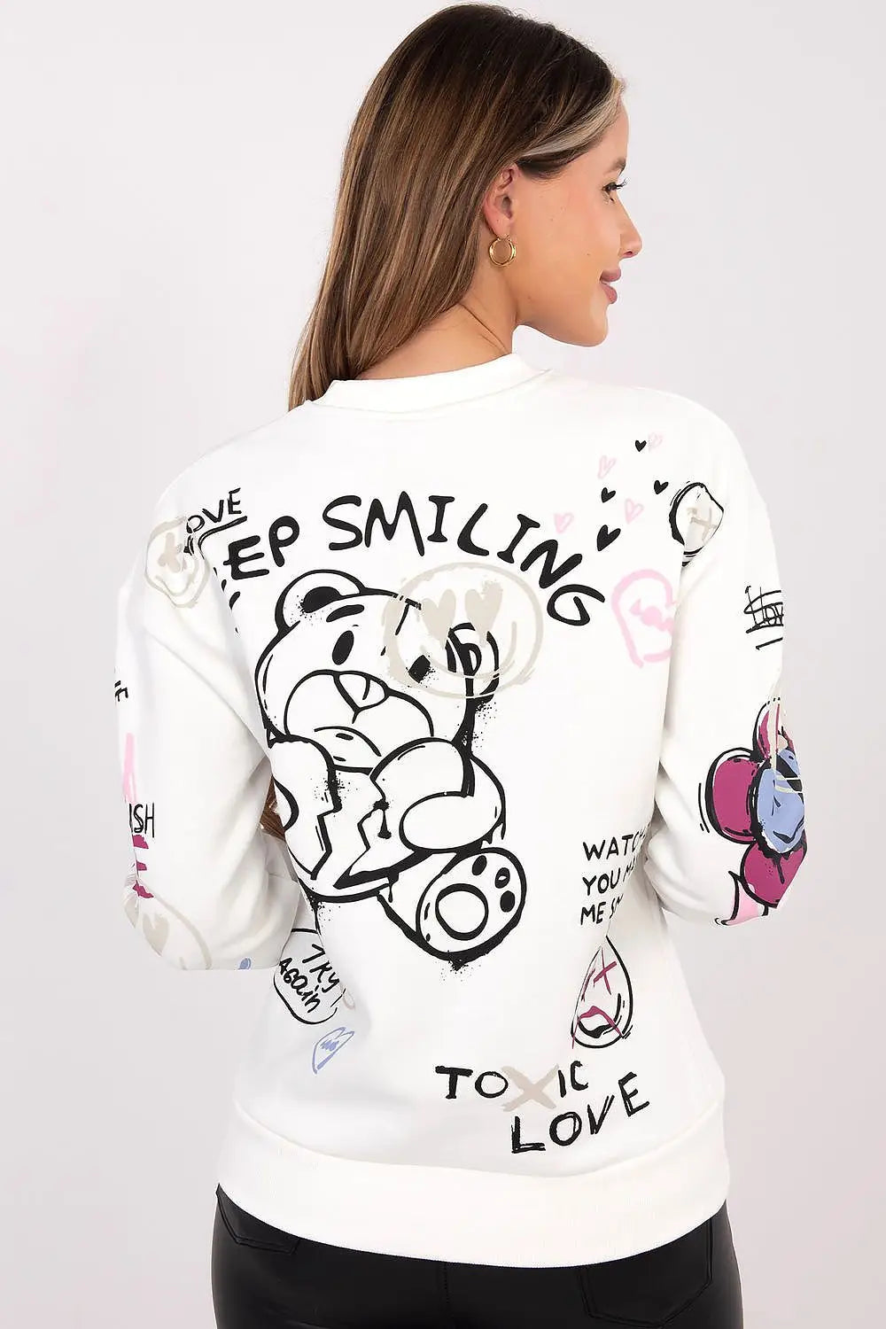 Felpa casual da donna con stampe - 222377