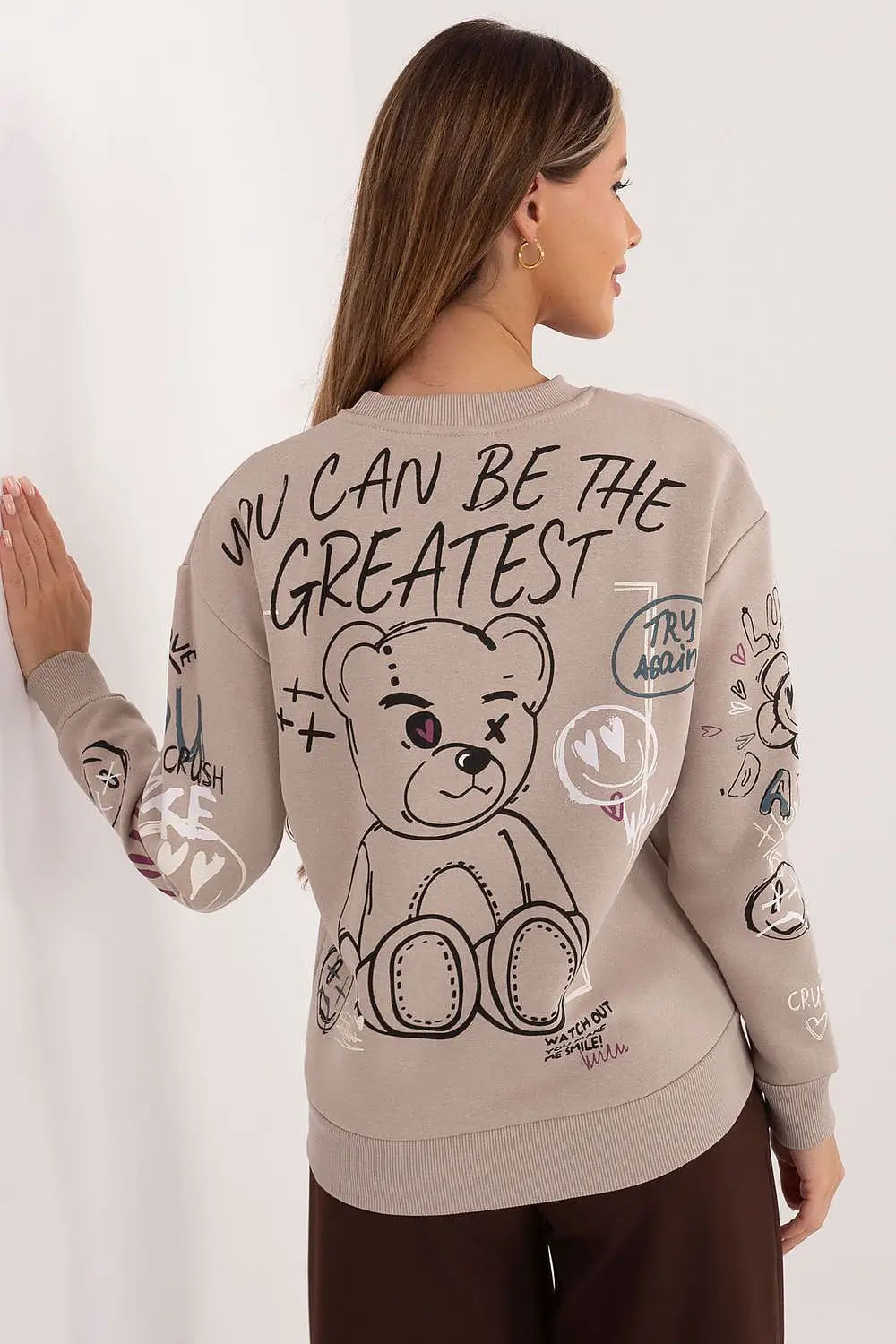 Felpa casual da donna con stampe - 222377