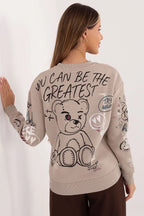 Felpa casual da donna con stampe - 222377