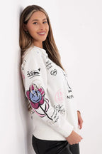 Felpa casual da donna con stampe - 222377