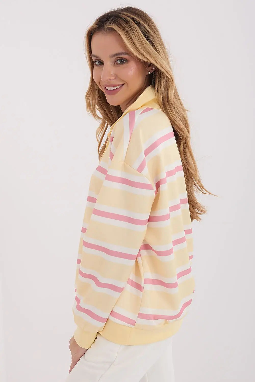 Felpa casual da donna in viscosa elasticizzata con motivo