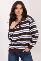 Felpa casual da donna in viscosa elasticizzata con motivo