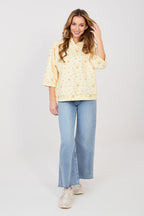 Giallo / Universale Felpa casual da donna con stampa