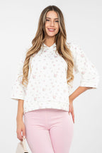 Beige / Universale Felpa casual da donna con stampa