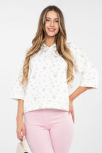 Beige / Universale Felpa casual da donna con stampa