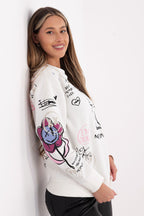 Felpa casual da donna con stampe - 222377