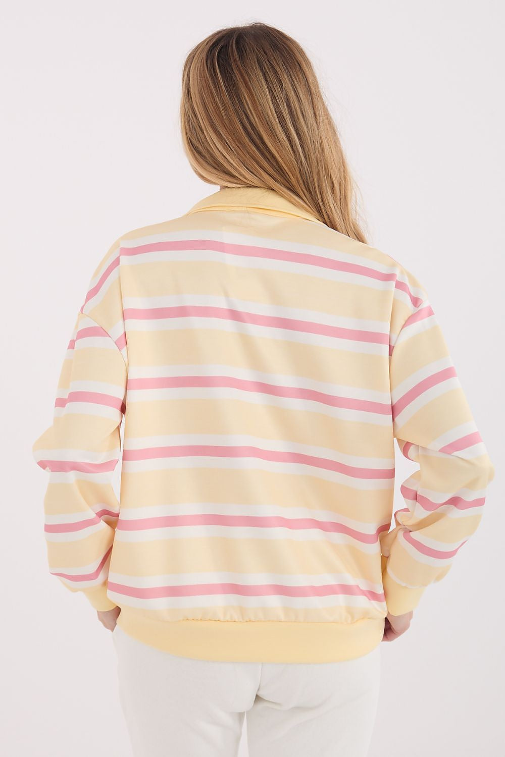 Felpa casual da donna in viscosa elasticizzata con motivo