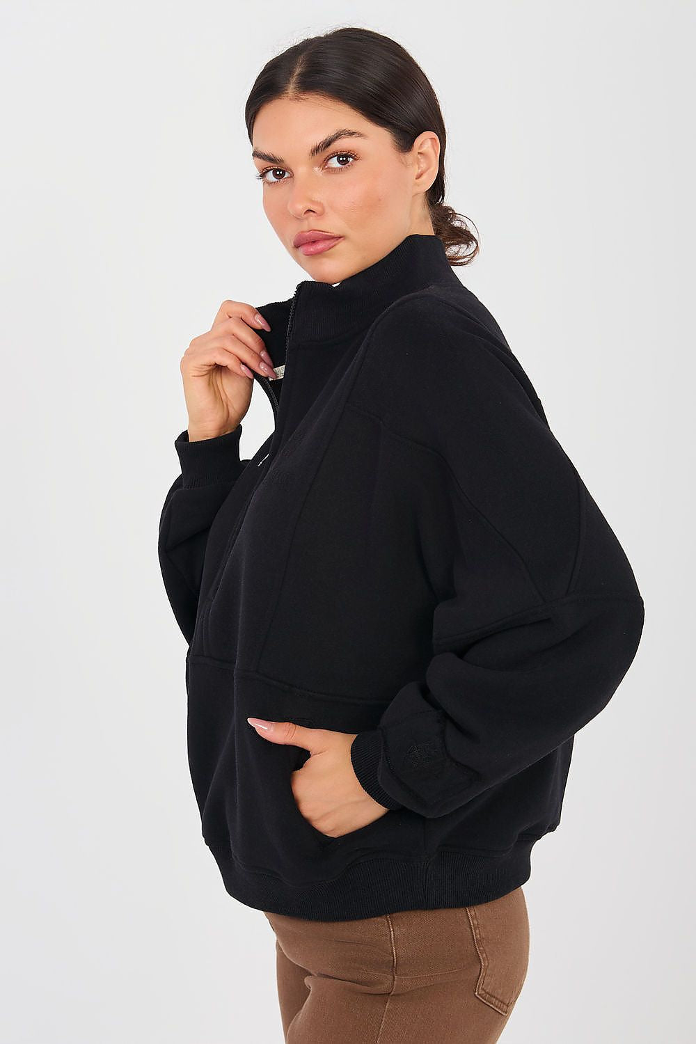 Felpa in cotone elasticizzato di alta qualità - 224331