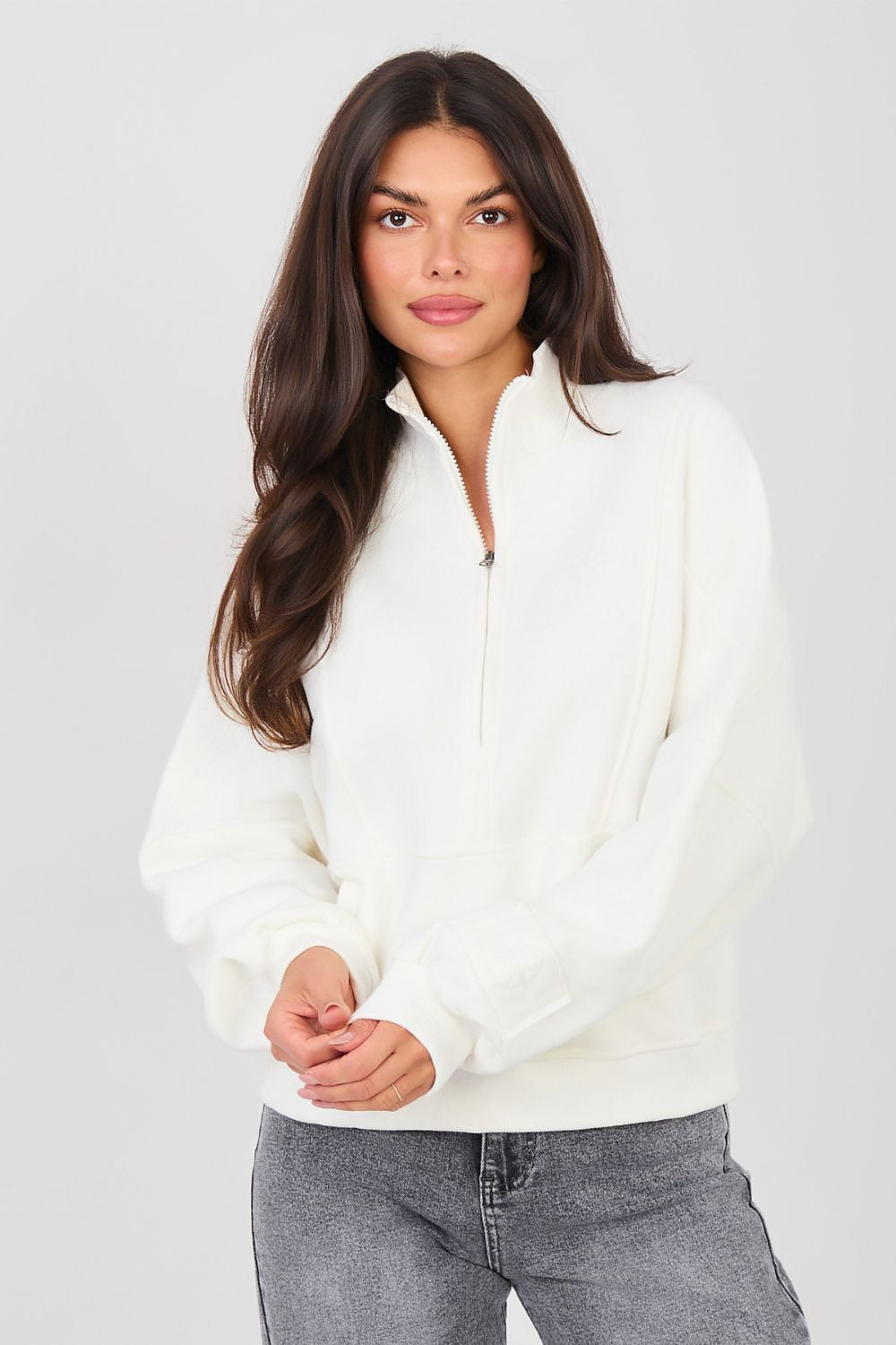 Felpa in cotone elasticizzato di alta qualità - 224331