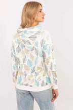 Felpa da donna con stampa foglie - 206047