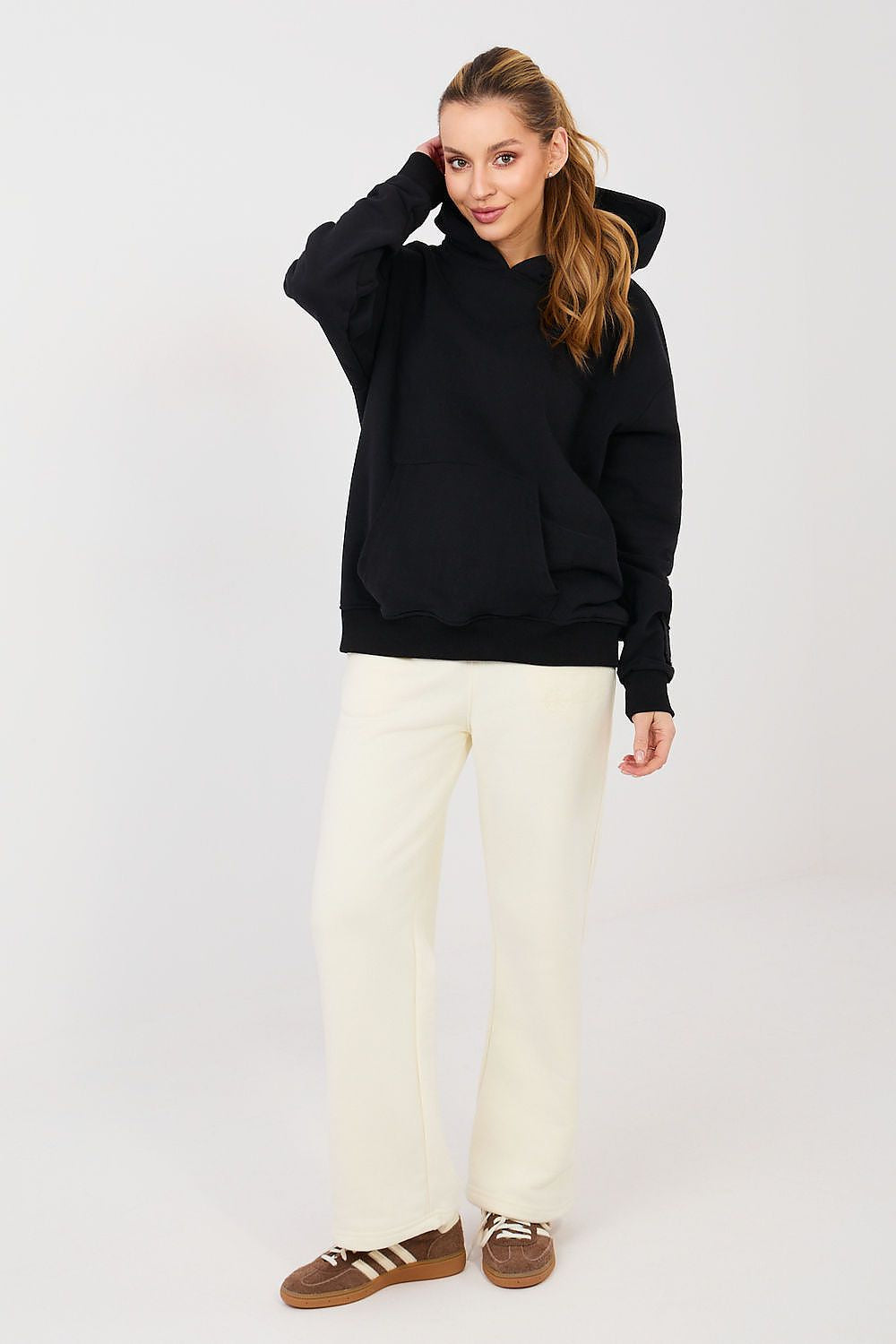 Felpa da donna con cappuccio in cotone -224337