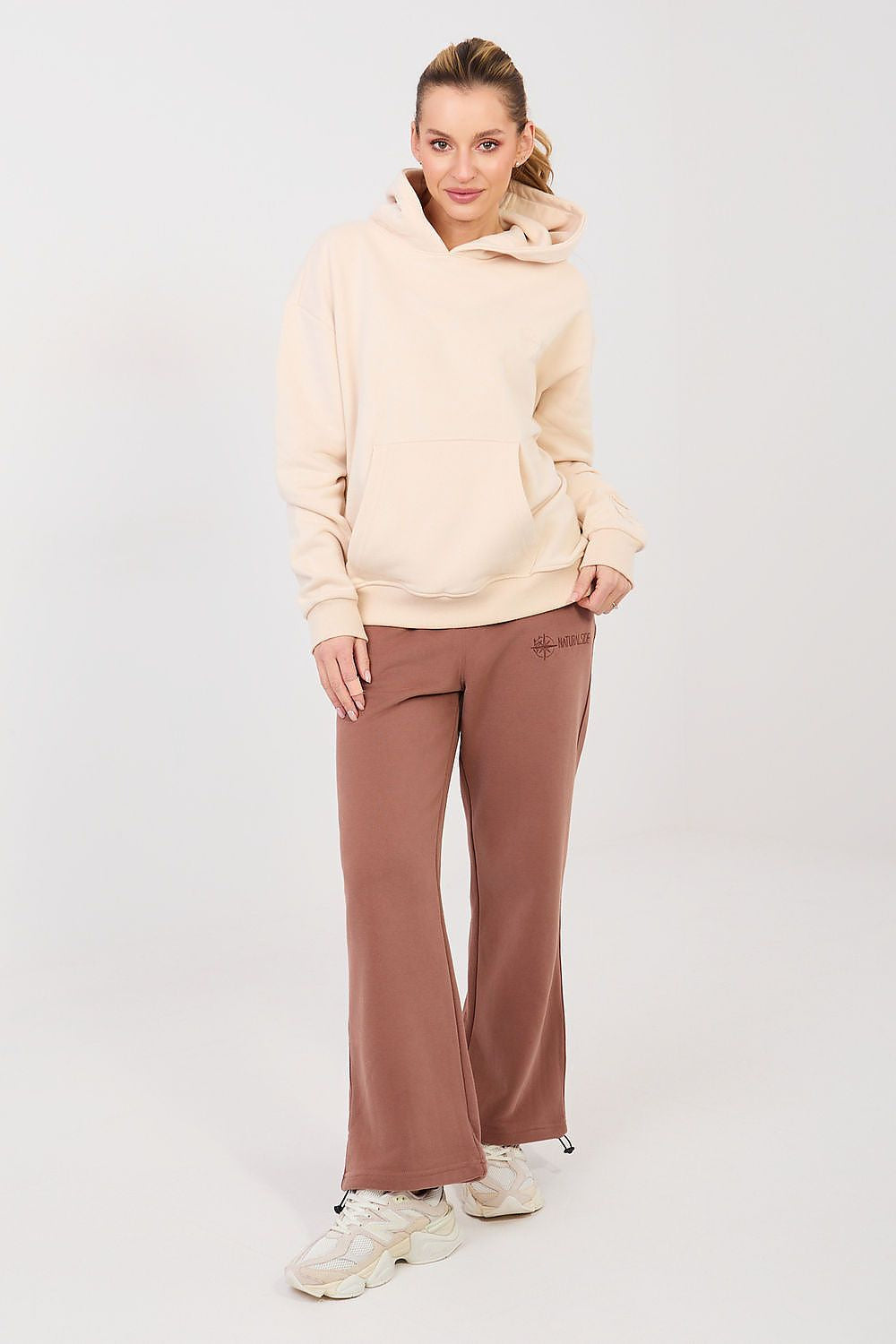 Felpa da donna con cappuccio in cotone -224337