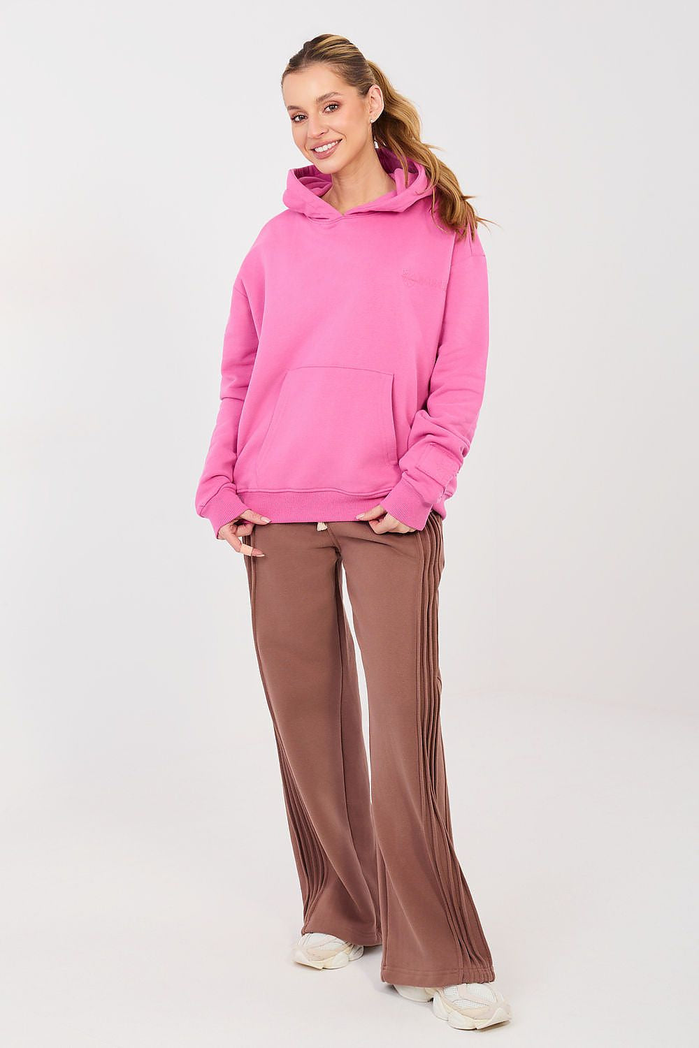 Felpa da donna con cappuccio in cotone -224337