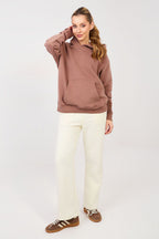 Felpa da donna con cappuccio in cotone -224337