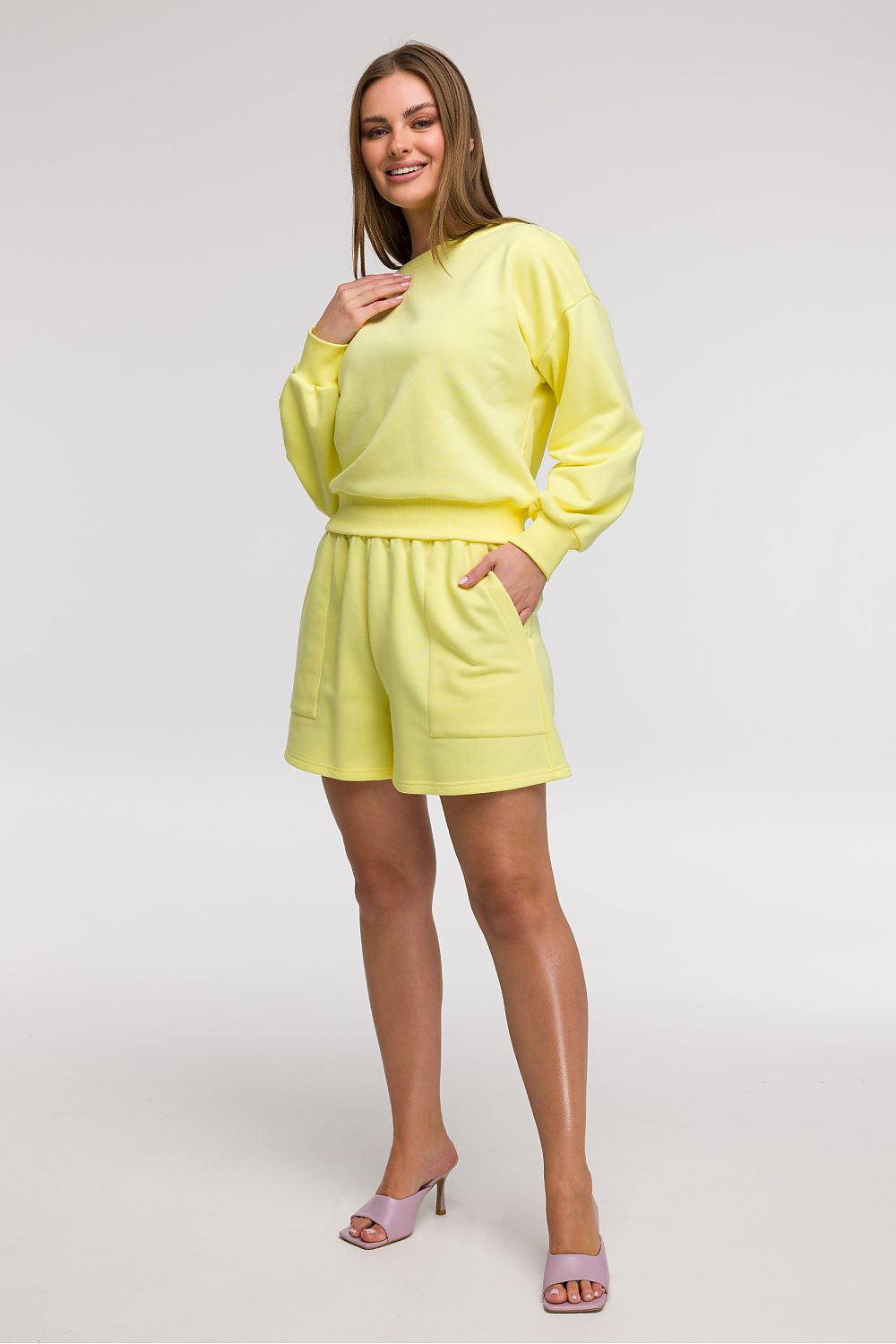Felpa da donna in cotone elasticizzato - LEISURE - 211525
