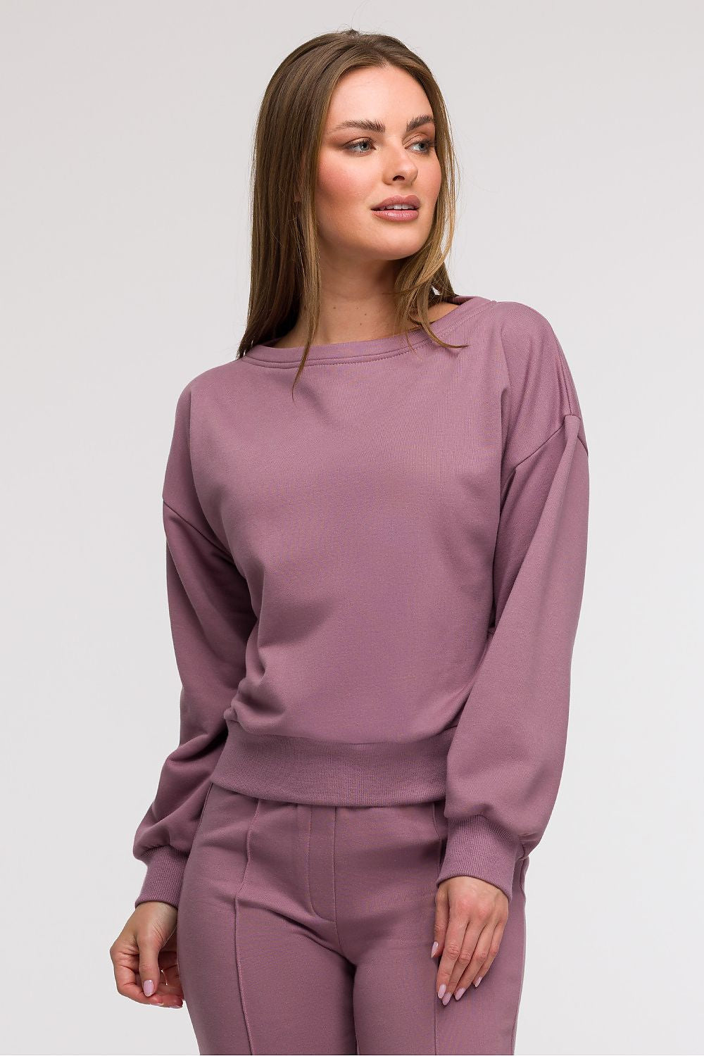 Viola / S Felpa da donna in cotone elasticizzato - LEISURE