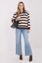 Felpa donna a righe in viscosa ed elastan - 222748