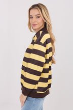 Felpa donna a righe in viscosa ed elastan - 222748