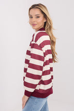 Felpa donna a righe in viscosa ed elastan - 222748