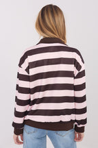 Felpa donna a righe in viscosa ed elastan - 222748