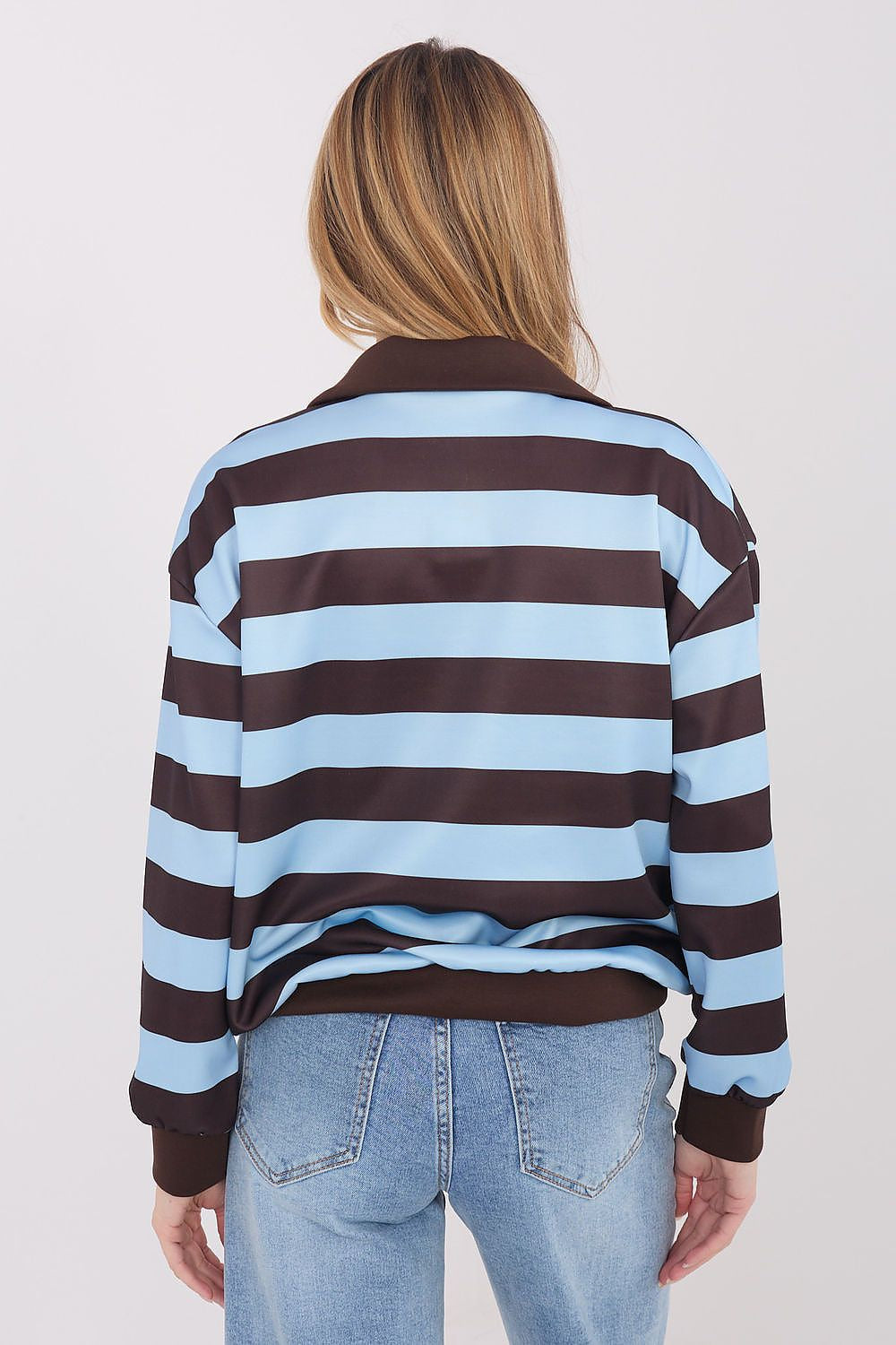 Felpa donna a righe in viscosa ed elastan - 222748