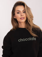 nero 2 / ONE SIZE Felpa Garzata Oversize Girocollo