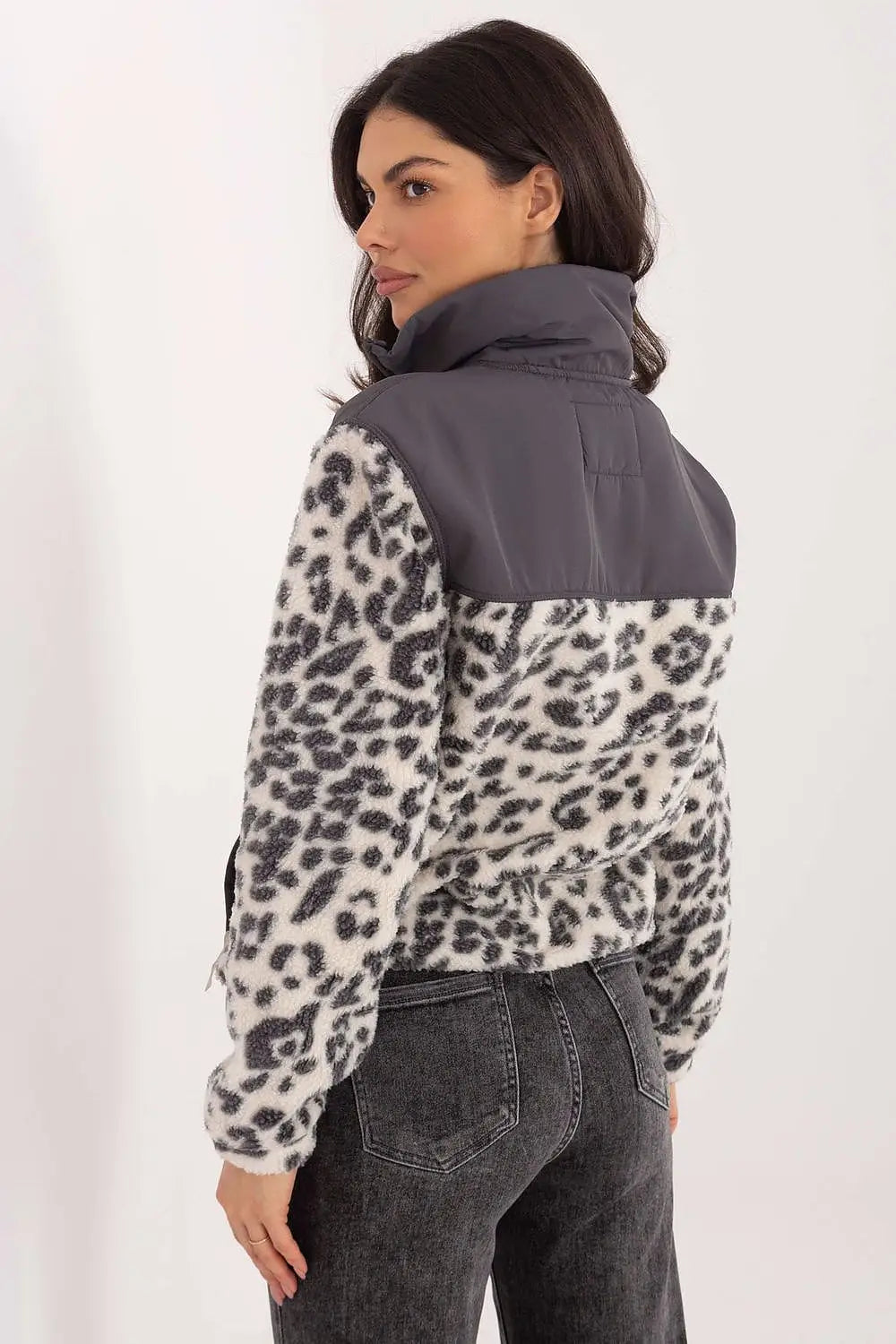 Felpa in pile con motivo animalier - 222379