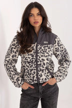 Felpa in pile con motivo animalier - 222379