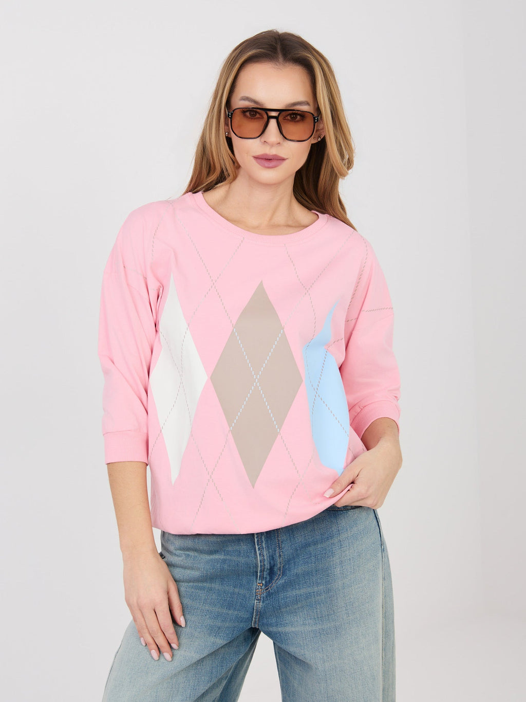 Rosa / ONE SIZE Felpa leggera in cotone elasticizzato