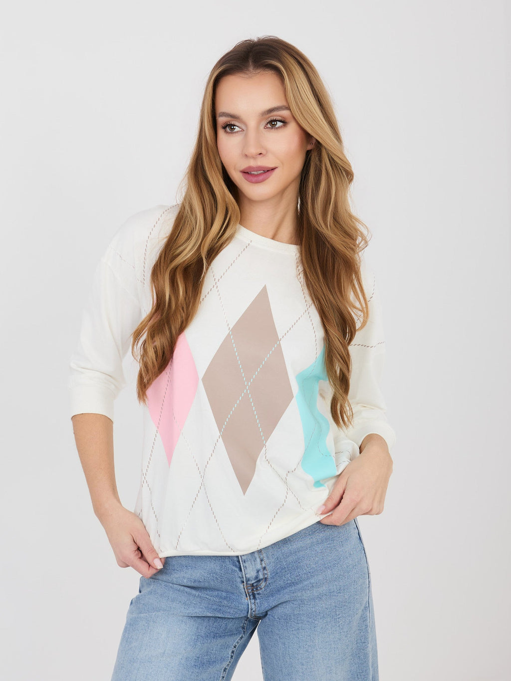 Avorio / ONE SIZE Felpa leggera in cotone elasticizzato