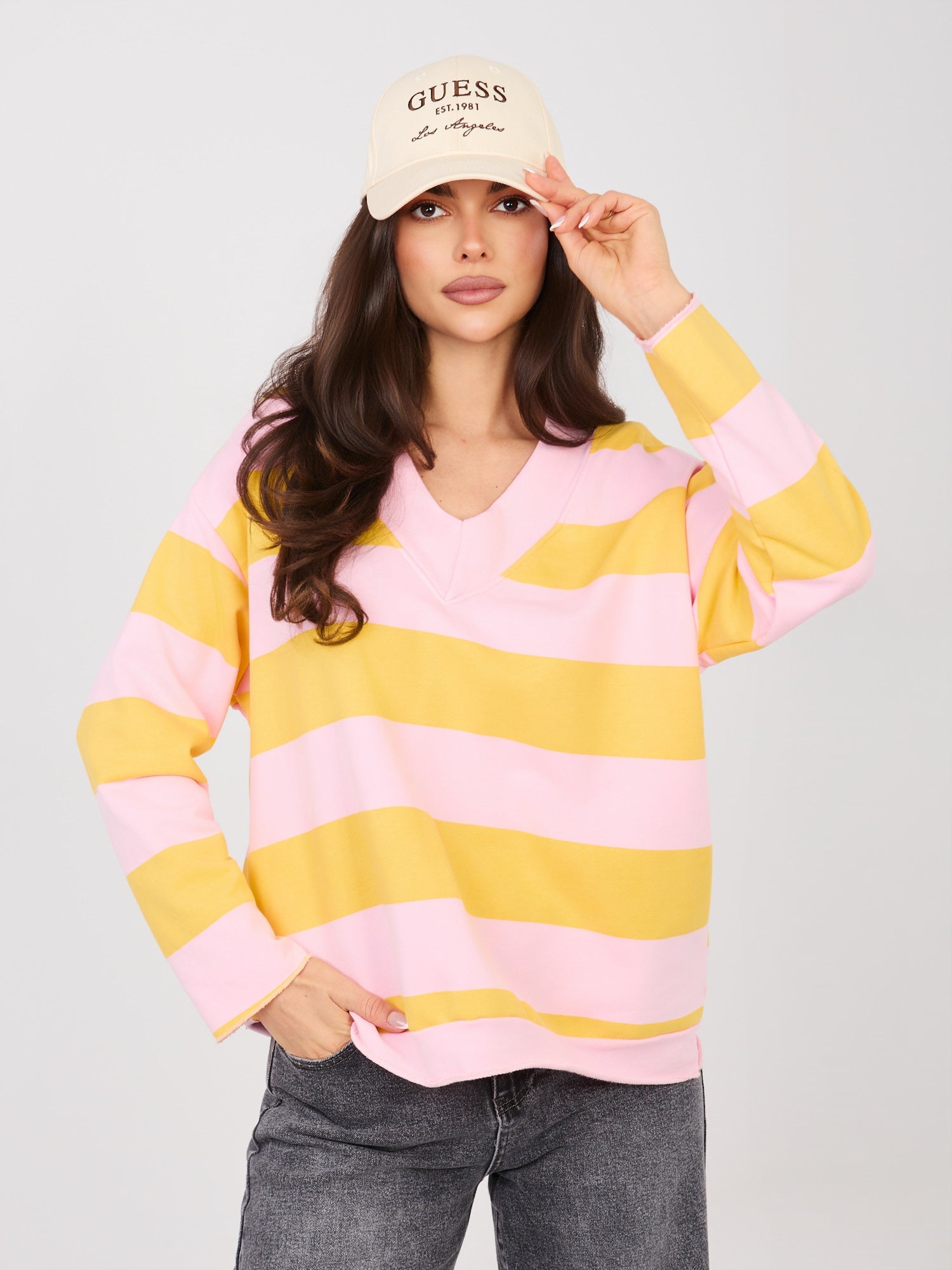 multicolore 6 / ONE SIZE Felpa Light con Scollo a V