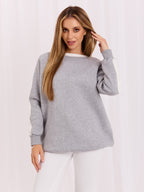 S/M / Grigio Melange Felpa oversize (Larissa)