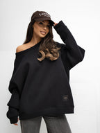 ONE SIZE / Nero Felpa oversize (Rachele)