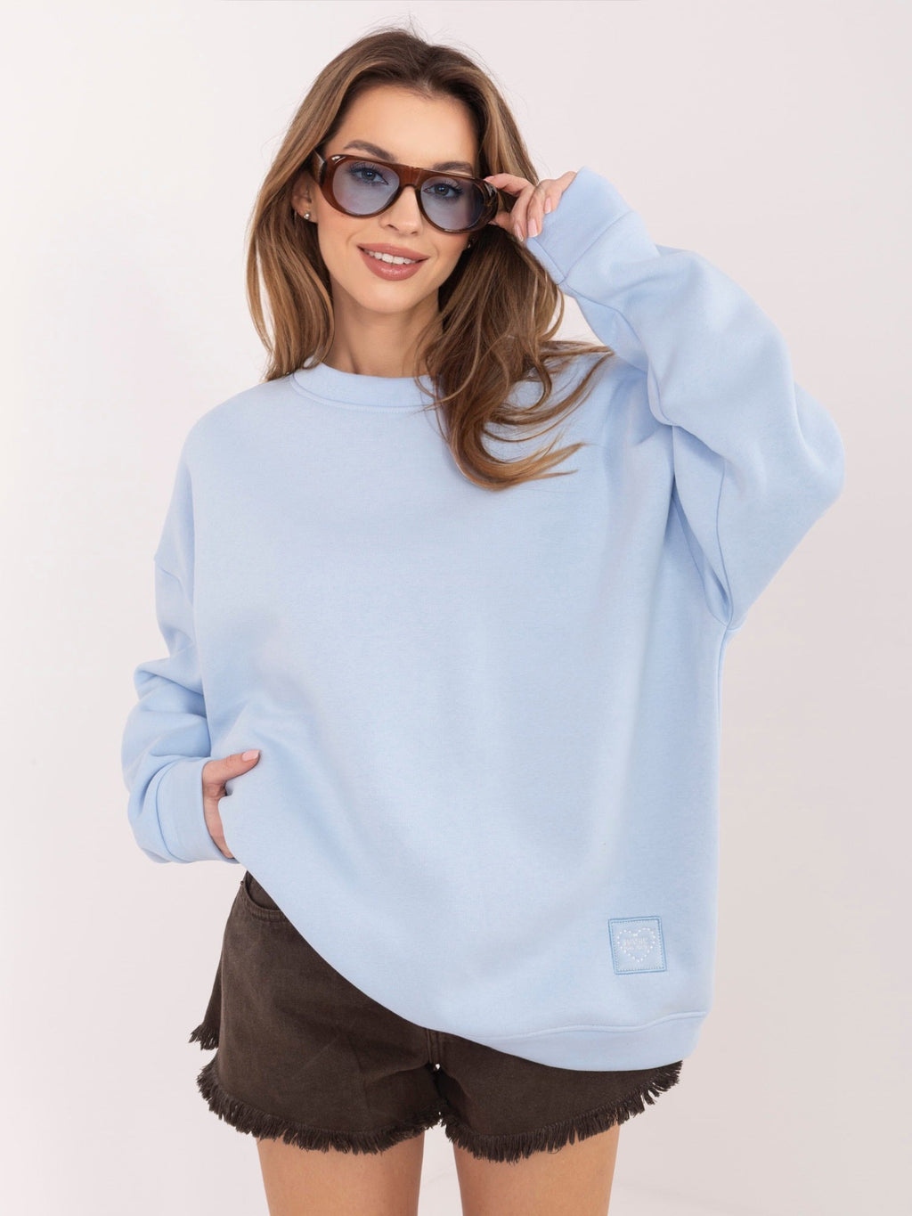 ONE SIZE / Azzurro Felpa oversize (Rachele)