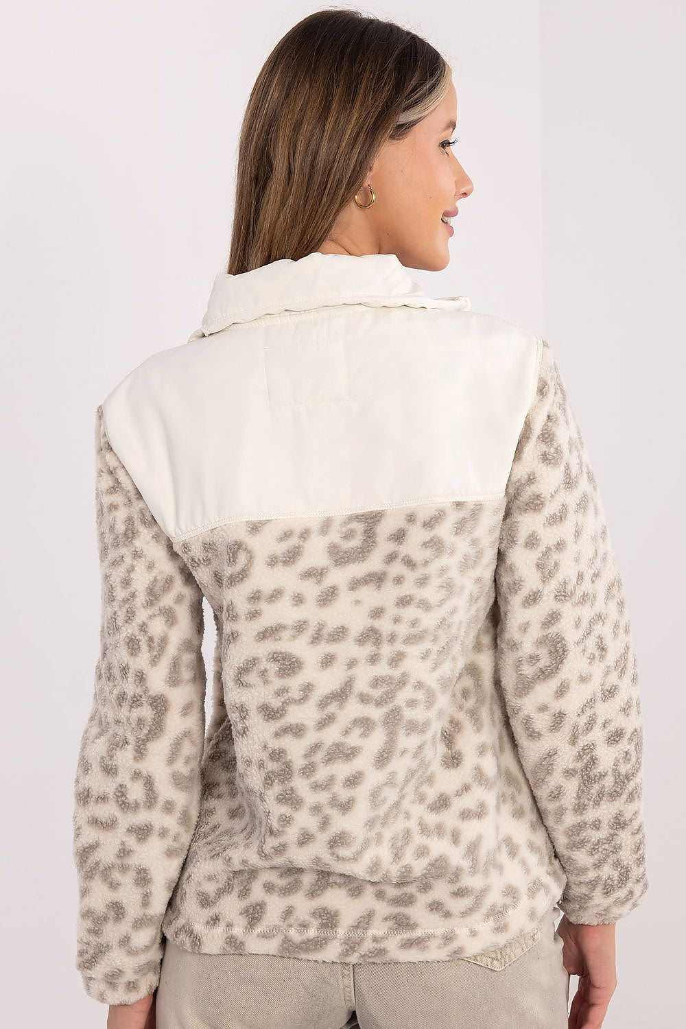 Felpa in pile con motivo animalier - 222379