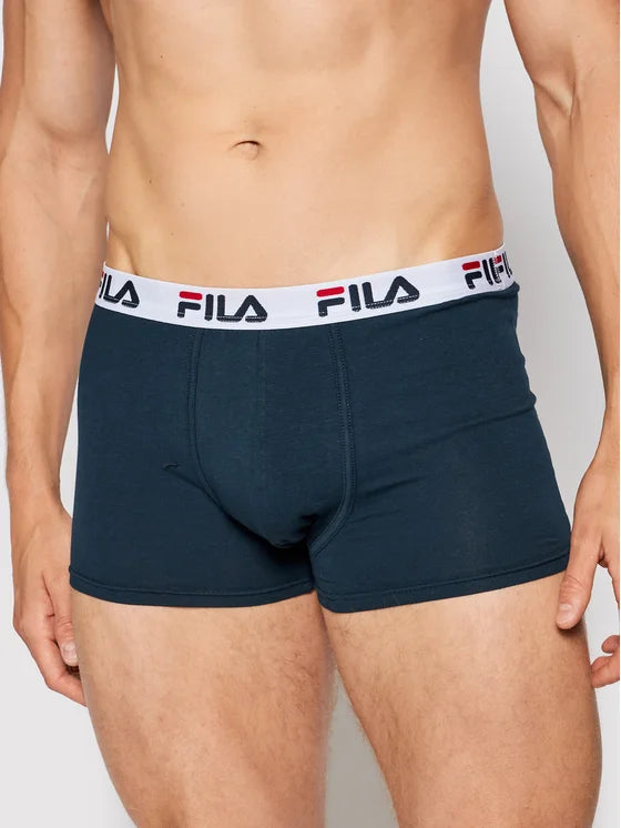 Men's boxer in stretch cotton with visible elastic with FILA logo