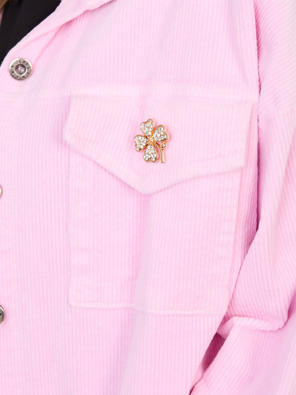 Giacca Bomber in Velluto a Coste con Spille (Hailey)