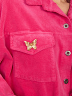 Giacca Bomber in Velluto a Coste con Spille (Hailey)