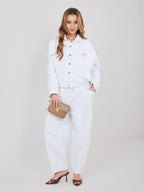 Giacca Bomber in Velluto a Coste con Spille (Hailey)