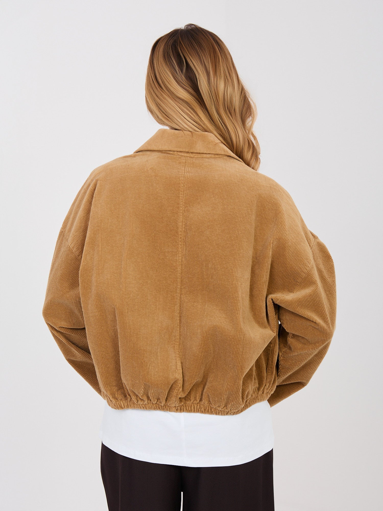 Giacca Bomber in Velluto a Coste con Spille (Hailey)