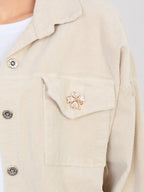 Giacca Bomber in Velluto a Coste con Spille (Hailey)