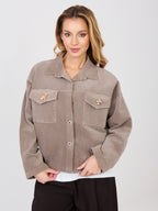 Beige 2 / ONE SIZE Giacca Bomber in Velluto a Coste