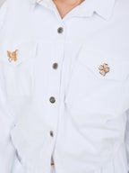 Giacca Bomber in Velluto a Coste con Spille (Hailey)