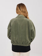 Giacca Bomber in Velluto a Coste con Spille (Hailey)