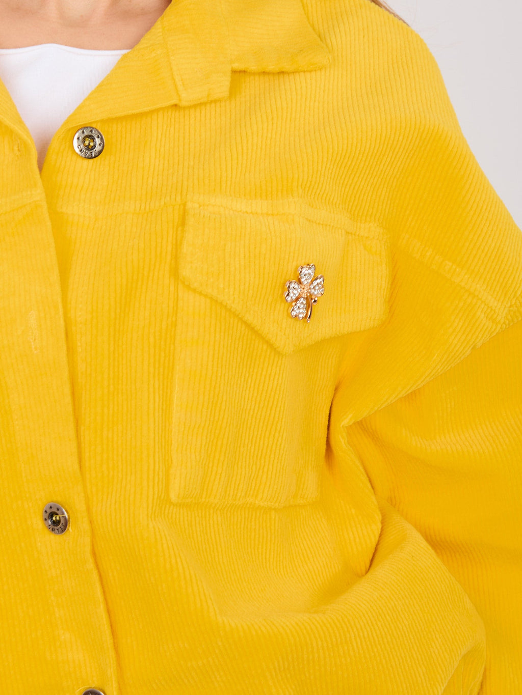 Giacca Bomber in Velluto a Coste con Spille (Hailey)