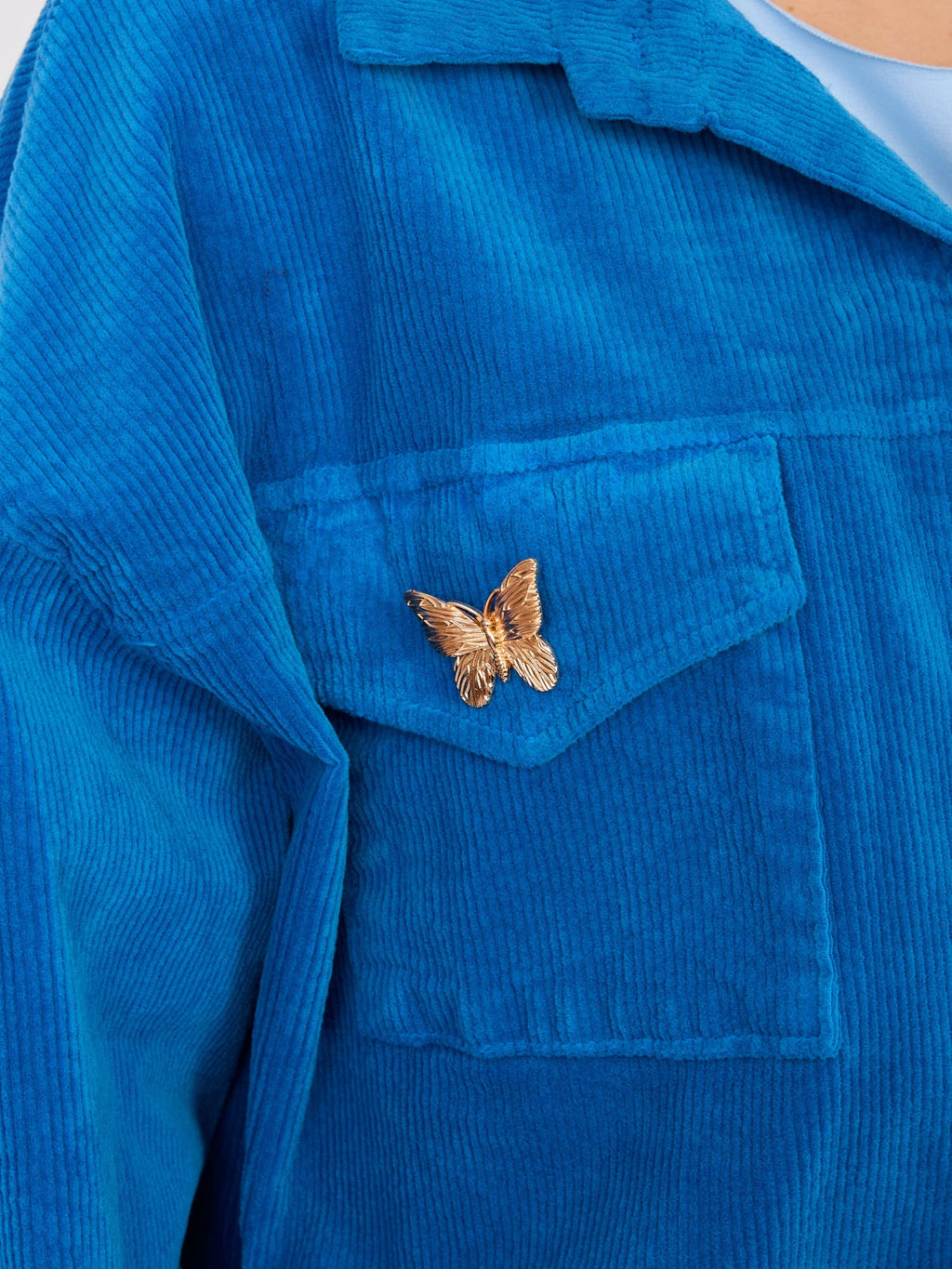 Giacca Bomber in Velluto a Coste con Spille (Hailey)