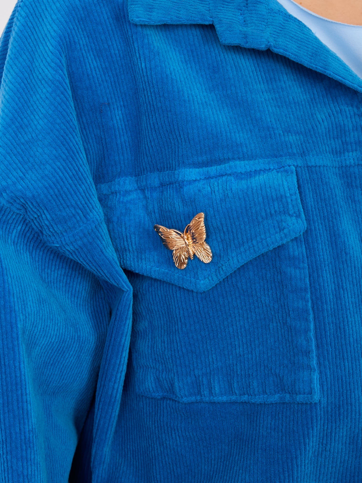 Giacca Bomber in Velluto a Coste con Spille (Hailey)